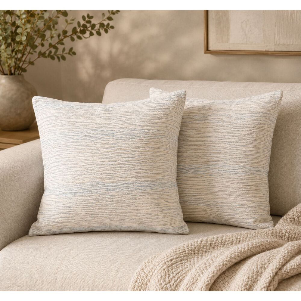 Boho Square Cushion Pillow Covers Beige Handmade Thailand  18.5" Huanfai Daing
